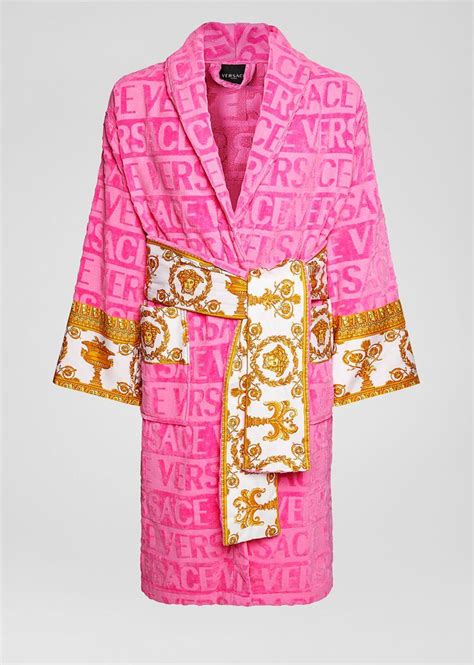 versace pink robe|pink versace robes women's.